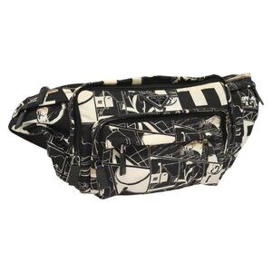 Authentic PRADA Shoulder Bag Nylon Black Silver